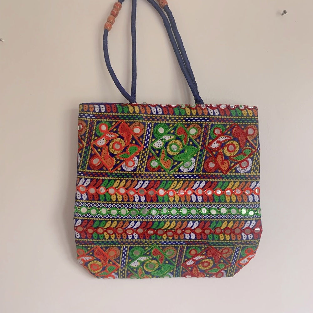 Embroidered tote bag
